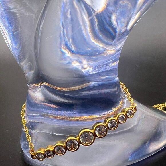 KATE Spade Bezel Set Crystal Bracelet Adjustable Like New - Picture 6 of 9